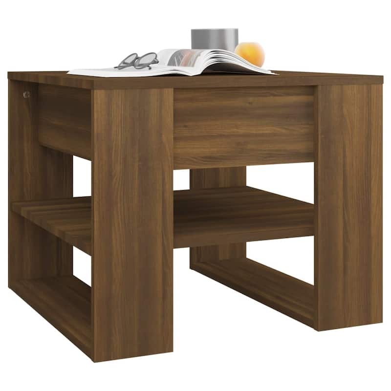 vidaXL Coffee Table End Table Sofa Table Living Room Furniture Engineered Wood - 21.9" x 21.7" x 17.7"