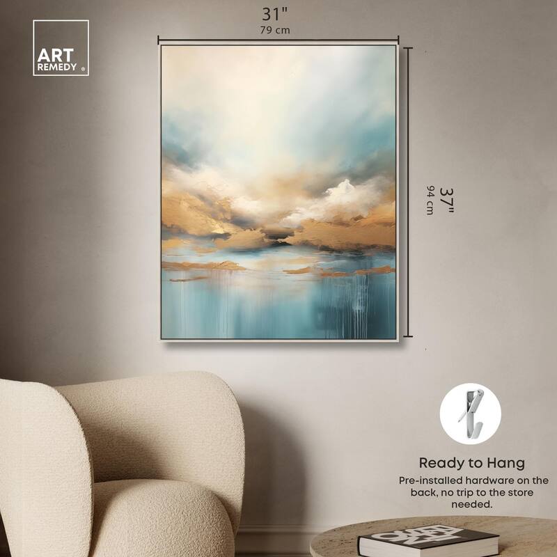 Cloudscape in Gold I Canvas by Art Remedy