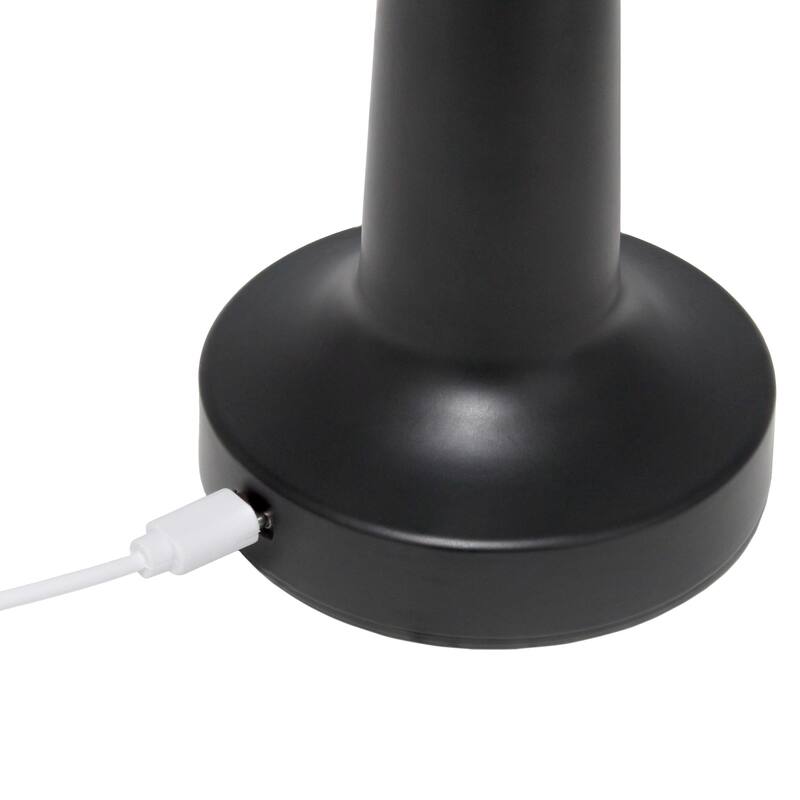 LED Mushroom Mini Touch Sensor Desk Lamp - 8.75" - Black
