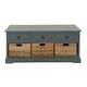 preview thumbnail 32 of 87, Cream, Teal, White or Brown Wood 2 Baskets and 1 Drawer Storage Unit - 16 x 13 x 28