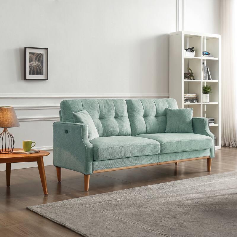 Living Space sofa 3 seater With Waterproof Fabric, USB Charge port