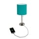 preview thumbnail 30 of 99, Porch & Den Custer Metal/ Fabric Lamp with Charging Outlet