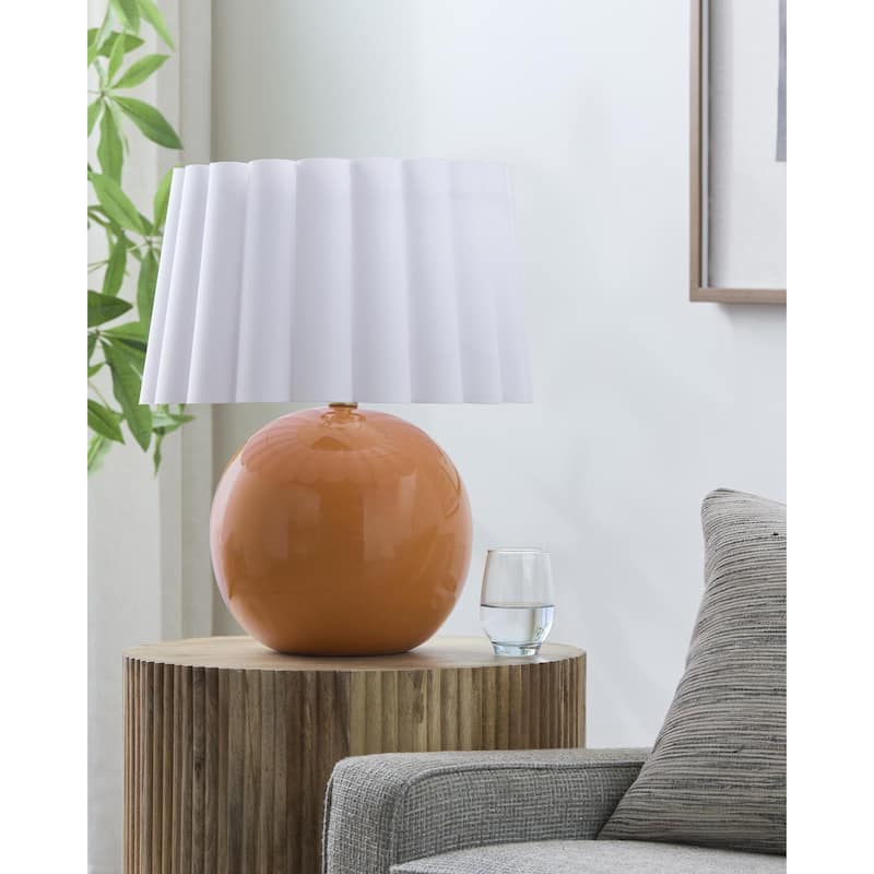 Livabliss Stellar Traditional Accent Table Lamp - Orange