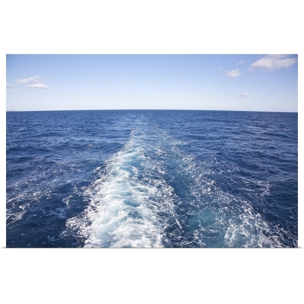 "Ship's wake from cruise ship" Poster Print