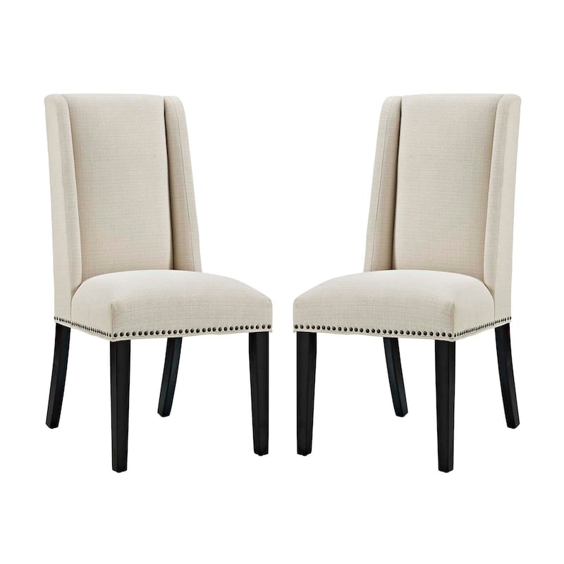 Modway Baron Fabric Upholstered Dining Chairs (Set of 2)