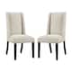 Modway Baron Fabric Upholstered Dining Chairs (Set of 2) - Beige