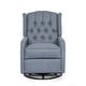 preview thumbnail 32 of 44, Mohaven Contemporary Tufted Wingback Swivel Recliner by Christopher Knight Home