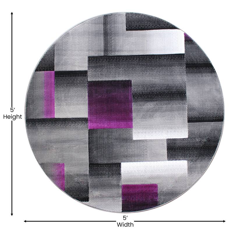 Modern Geometric Style Color Blocked Indoor Area Rug