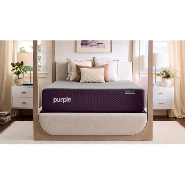 Purple - Restore Premier Soft Modern Fabric Twin XL Mattress with GelFlex® Grid and CoolFlex™ Coil Support