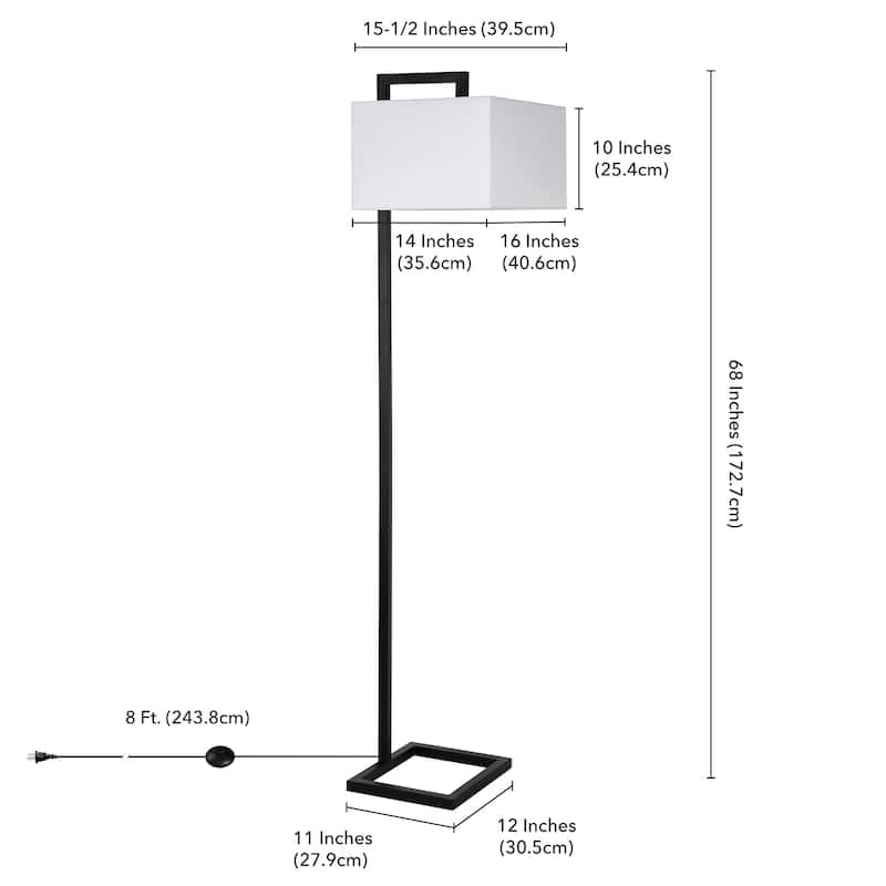 Grayson 68" Tall Floor Lamp with Fabric Shade