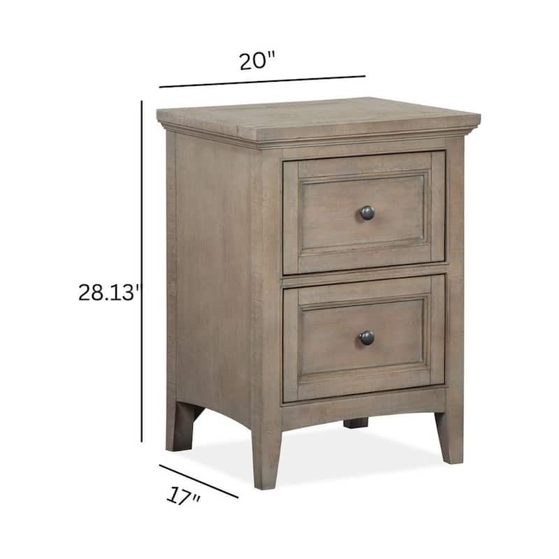 Magnussen Home Paxton Place Dovetail Grey Small Drawer Nightstand