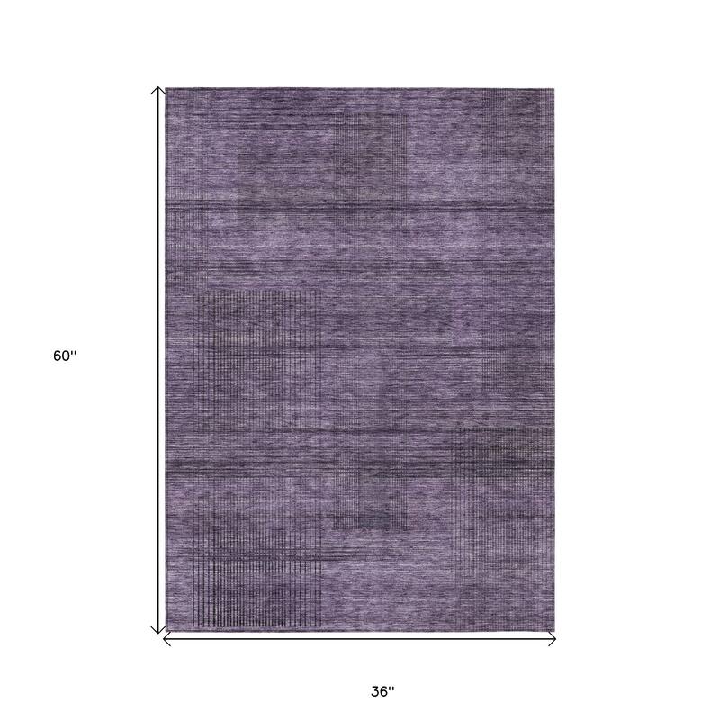 HomeRoots Striped Transitional Rectangle Outdoor Rug