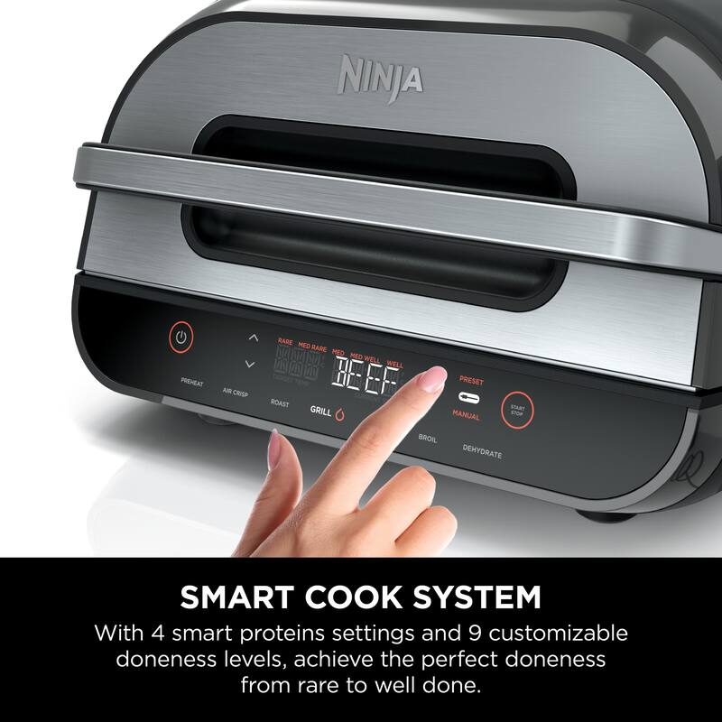 Ninja FG551 Foodi Smart XL 6-in-1 Indoor Grill with Smart Cook System
