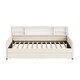 preview thumbnail 7 of 12, Twin Size Upholstered Platform Bed with Headboard and Storage Drawers, Velvet Fabric with Built-in Shelf