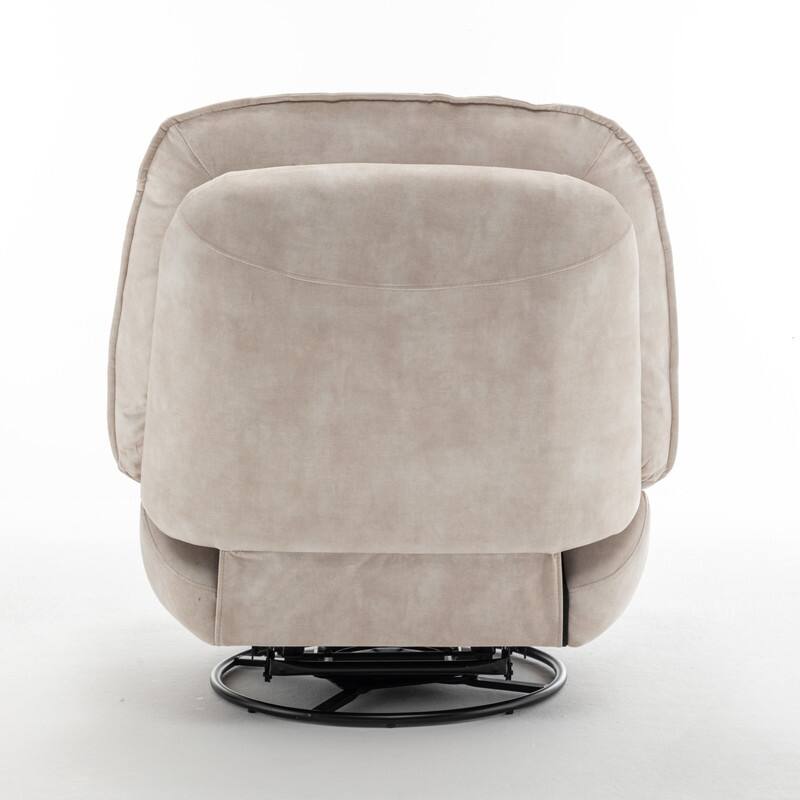 Gold-Stamped Velvet Multi-Function Recliner with Swivel, Glide & Phone Holder - Oversized Comfort for Living Room, Bedroom