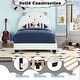 preview thumbnail 4 of 18, Sheep Design Upholstered Twin Size Platform Bed for Kids, with Slatted Bed Base, Stability and Sturdiness