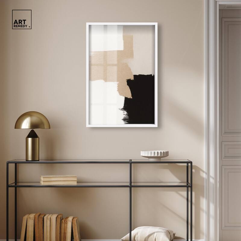 Beige and Black II Shadowbox by Art Remedy