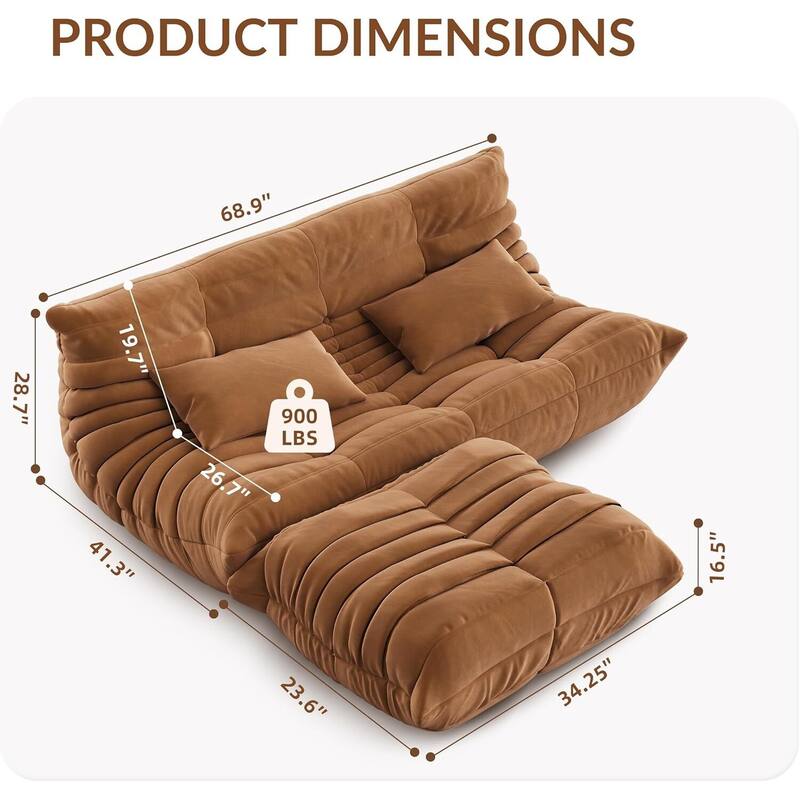 Oversized Bean Bag Couch, with High Density Comfortable Foam
