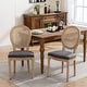 preview thumbnail 13 of 14, Set of 2 French Country Armless Dining Chairs with Padded Seat