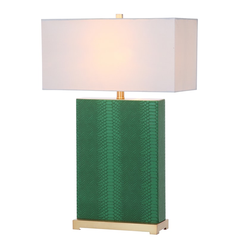 SAFAVIEH Lighting Cristin 28-inch Faux Alligator Grey Table Lamp (Set of 2) - 18"x8 x27.75 - 18Wx8Dx28H