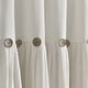 preview thumbnail 135 of 152, Lush Decor Linen Button Single Panel Window Curtain 84"Lx100"W - Off White