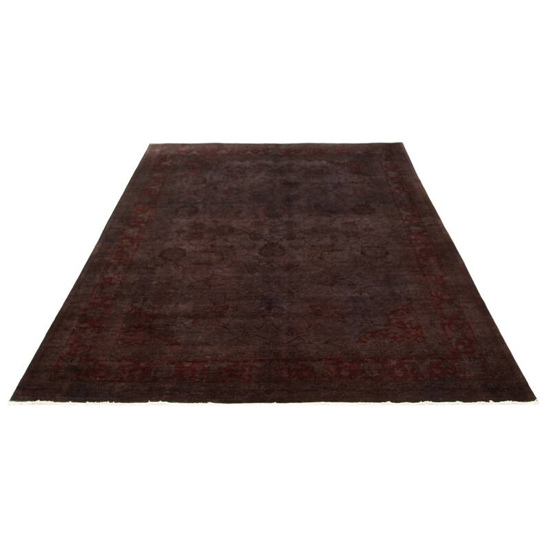ECARPETGALLERY Hand-knotted Vibrance Dark Brown Wool Rug - 9'1 x 11'11