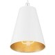 preview thumbnail 4 of 6, Alston 2 Light Matte White & Antique Gold Chandelier - 10'' W x 13.88'' H
