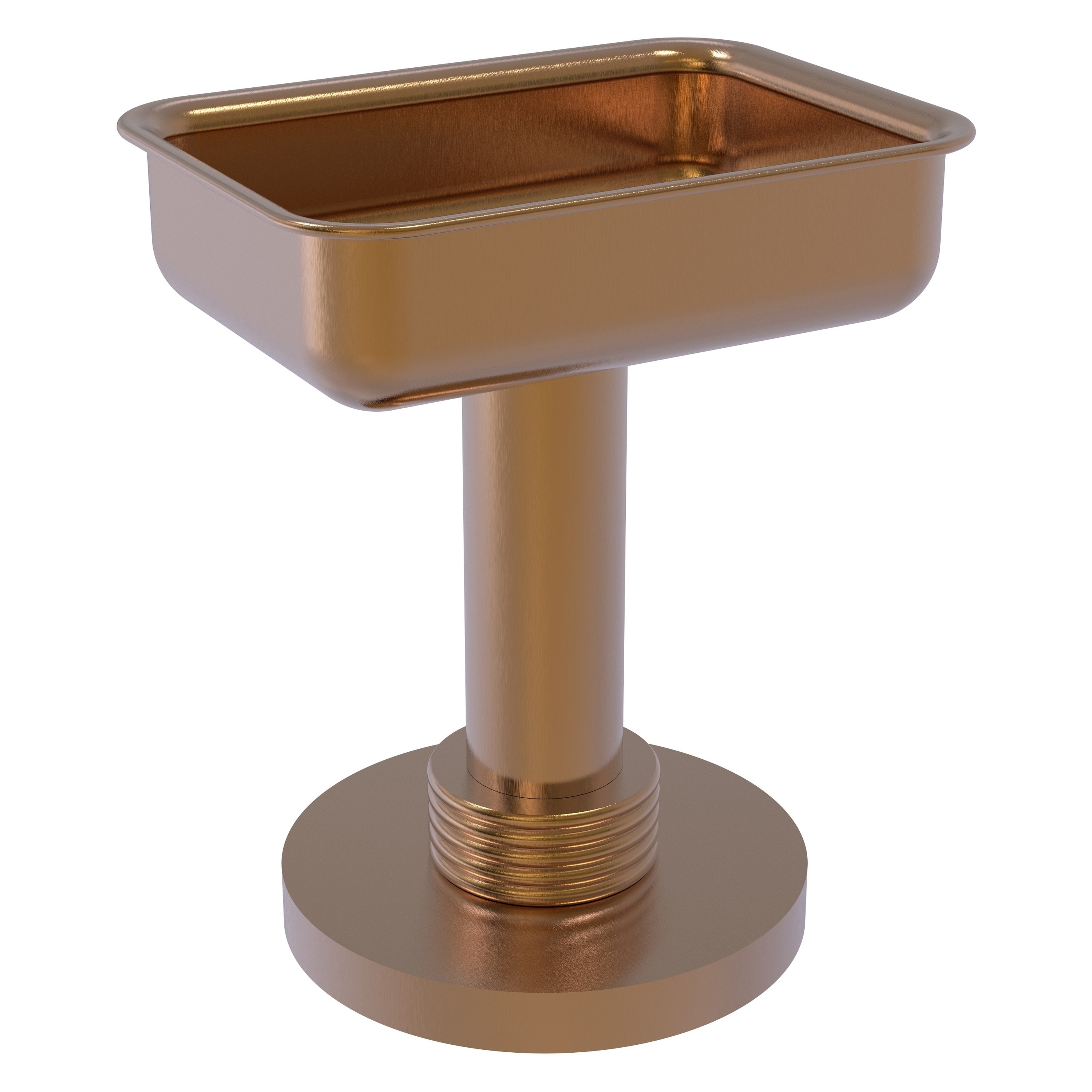 Allied Brass Vanity Top Soap Dish with Grooved Accents