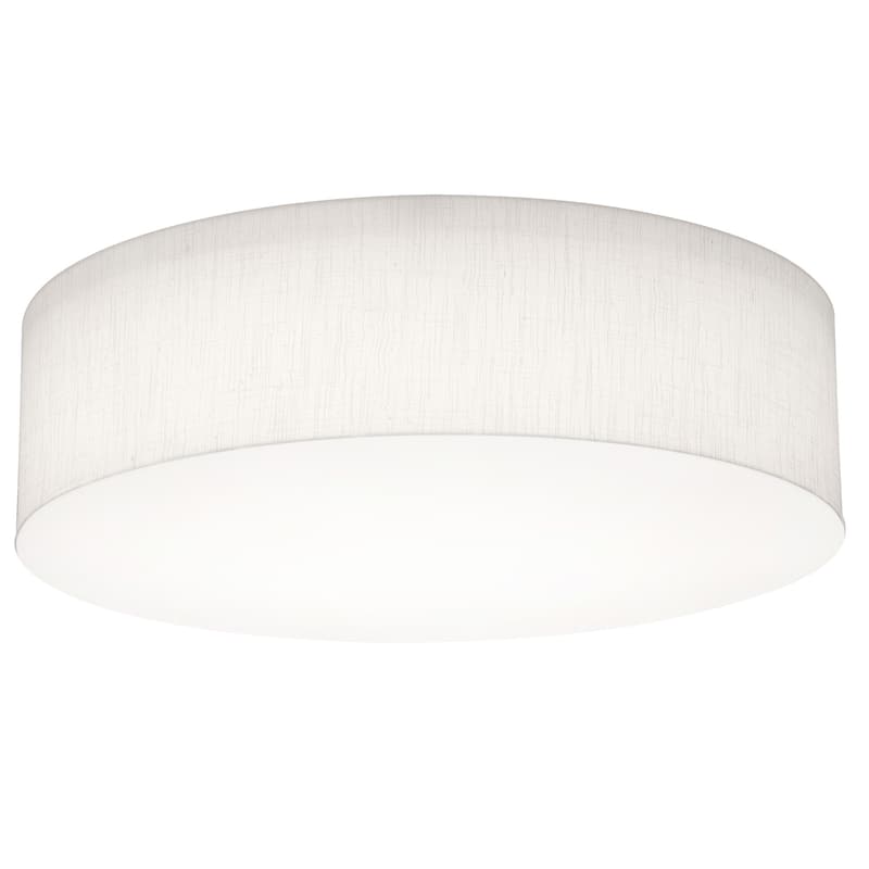 AFX ANF1932MB Anton 3 Light 20" Wide Flush Mount Drum Ceiling Fixture - Linen White