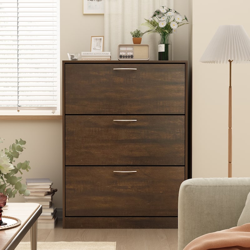 Shoe Cabinet for Entryway White Narrow Shoe Storage Cabinet Flip Down