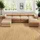 Option 4 Seater with 2 Ottoman Camel