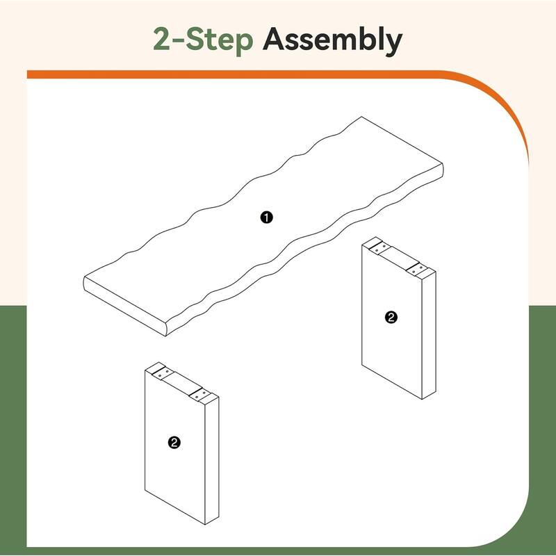 47" Solid Wood Bench, Farmhouse Entryway/Dining Bench for Bedroom, Mudroom - 47.2" W x 13.8" D x 17.7" H