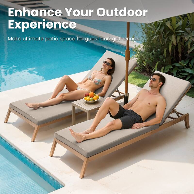 22.4 in W x 71.9 in L x 3.5 in Thickness Outdoor Chaise Lounge Replacement Cushion