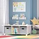 preview thumbnail 1 of 5, Book Nook White MDF Multi-Cubby Storage Activity Table Including 10 inch Bookshelves - Set of 2