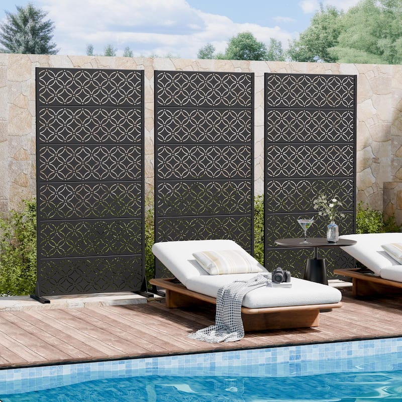 Palace Metal Privacy Screen Panel Free Standing