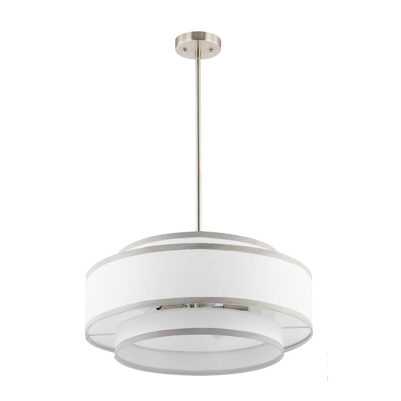 GetLedel 4-Light Double Shaded Drum Chandelier