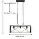 preview thumbnail 50 of 48, Acroma 3 - Light Linear Modern Farmhouse Rectangle Chandelier - N/A