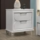 preview thumbnail 1 of 4, Furniture of America Drima Modern Pearl White Solid Wood 2-Drawer Kids Nightstand White/Cream/Off-White