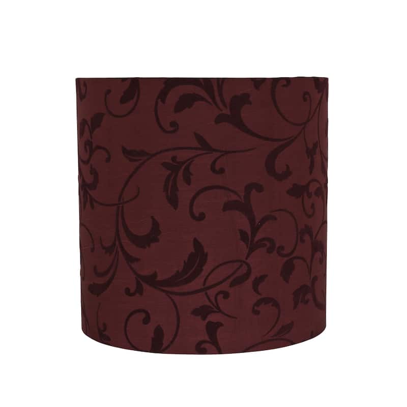 Aspen Creative Drum (Cylinder) Shape Spider Construction Lamp Shade in Red (10" x 10" x 10") - RED