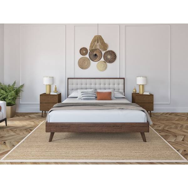 slide 2 of 31, Hughes Mid-century Modern Wood Platform Bed