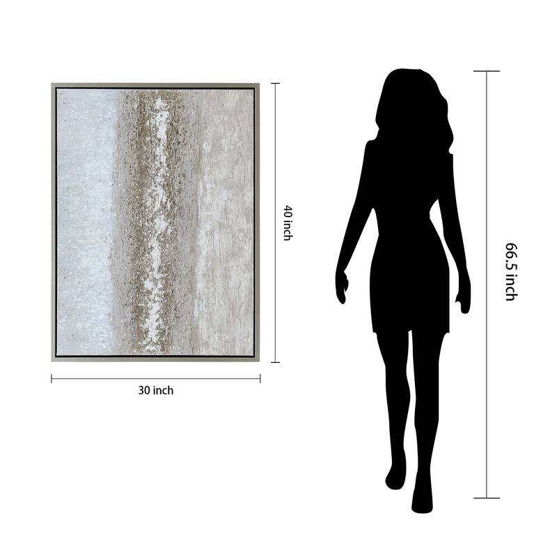 Sandpath Textured Hand Painted Canvas Wall Art