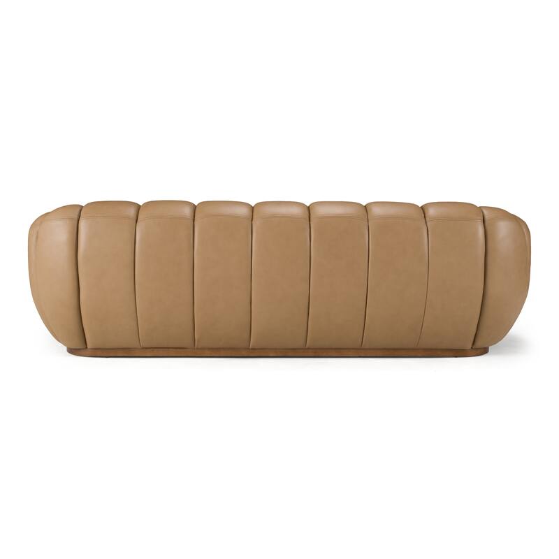 Divani Casa Ekwok Modern Tan Leather Sofa