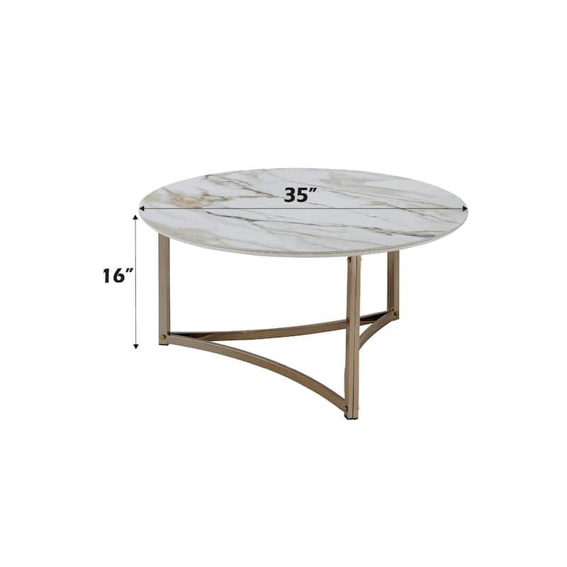 Sintered Stone Top Round Coffee Table