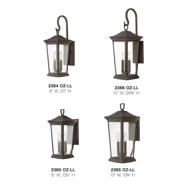 Hinkley Lighting Bromley 3 Light 25" Tall Outdoor Wall Sconce with LED