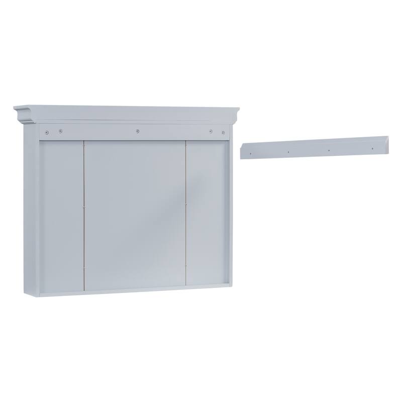 Modern Bathroom Wall Cabinet with Mirror,Medicine Cabinet with 6 Open Shelves