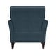 preview thumbnail 14 of 20, Alex Plush Low-Pile Velour Armchair with Flared Arms