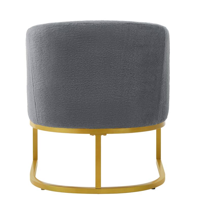 Christopher Knight Home - Modern Upholstered Accent Chair with Gold Metal Frame