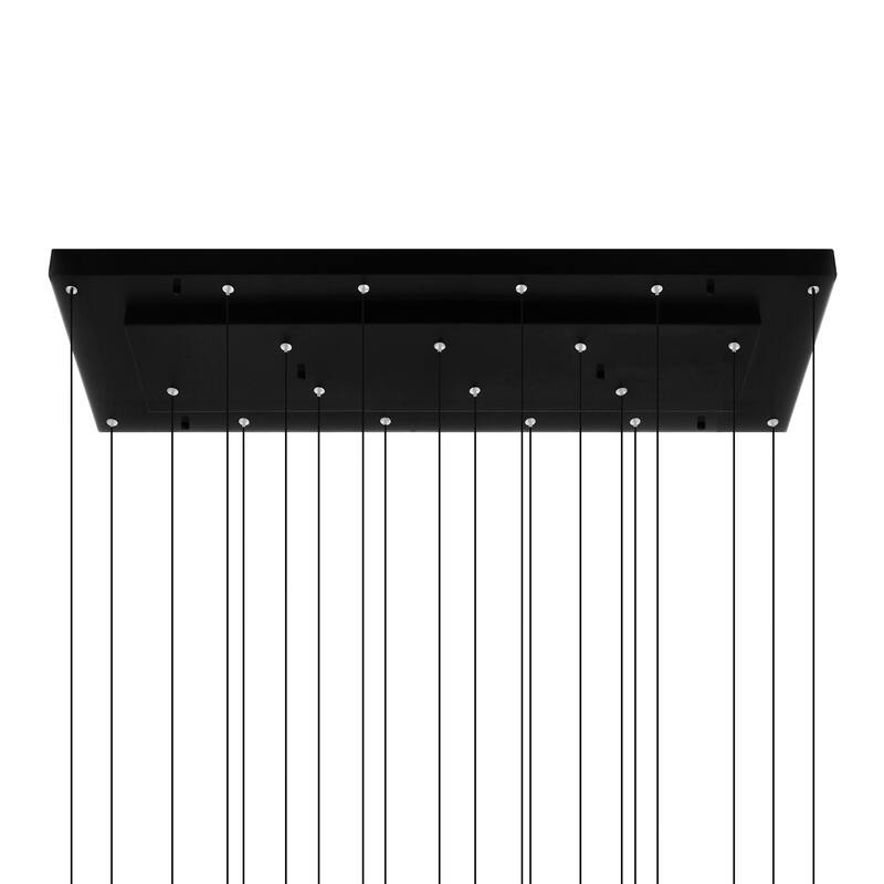 Stagger Integrated LED Black Chandelier