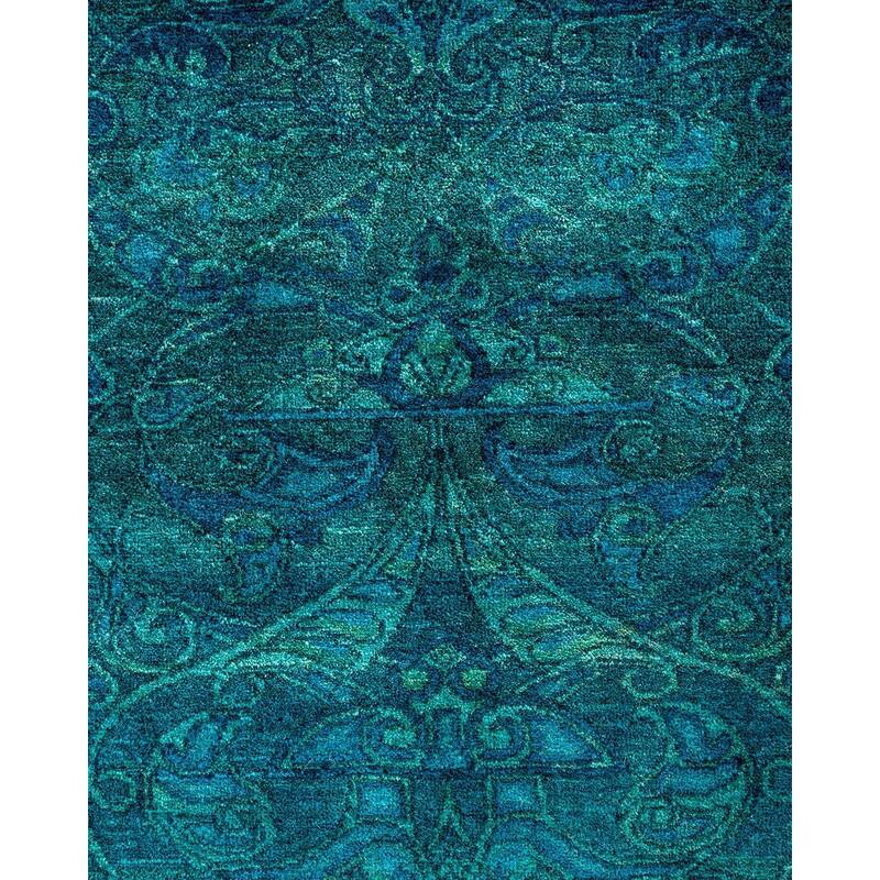 Contemporary Overdyed Wool Hand Knotted Area Rug - 2' 9" x 3' 8"