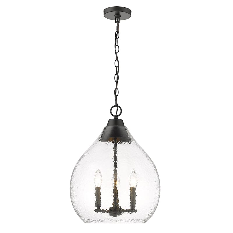 Golden Lighting Ariella 3-light Pendant in Matte Black
